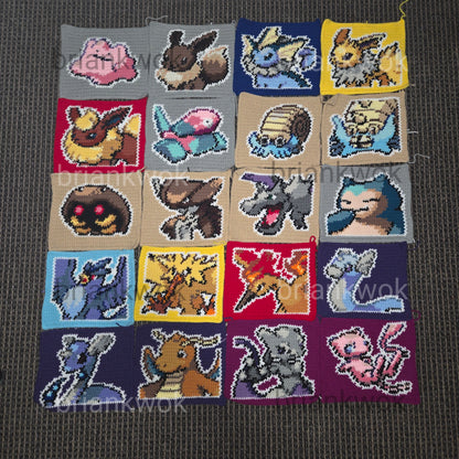 Pokemon Portraits - Book 6 (#0132 Ditto - #0151 Mew) by Brian Kwok Tapestry Crochet Pattern [Digital Pattern]