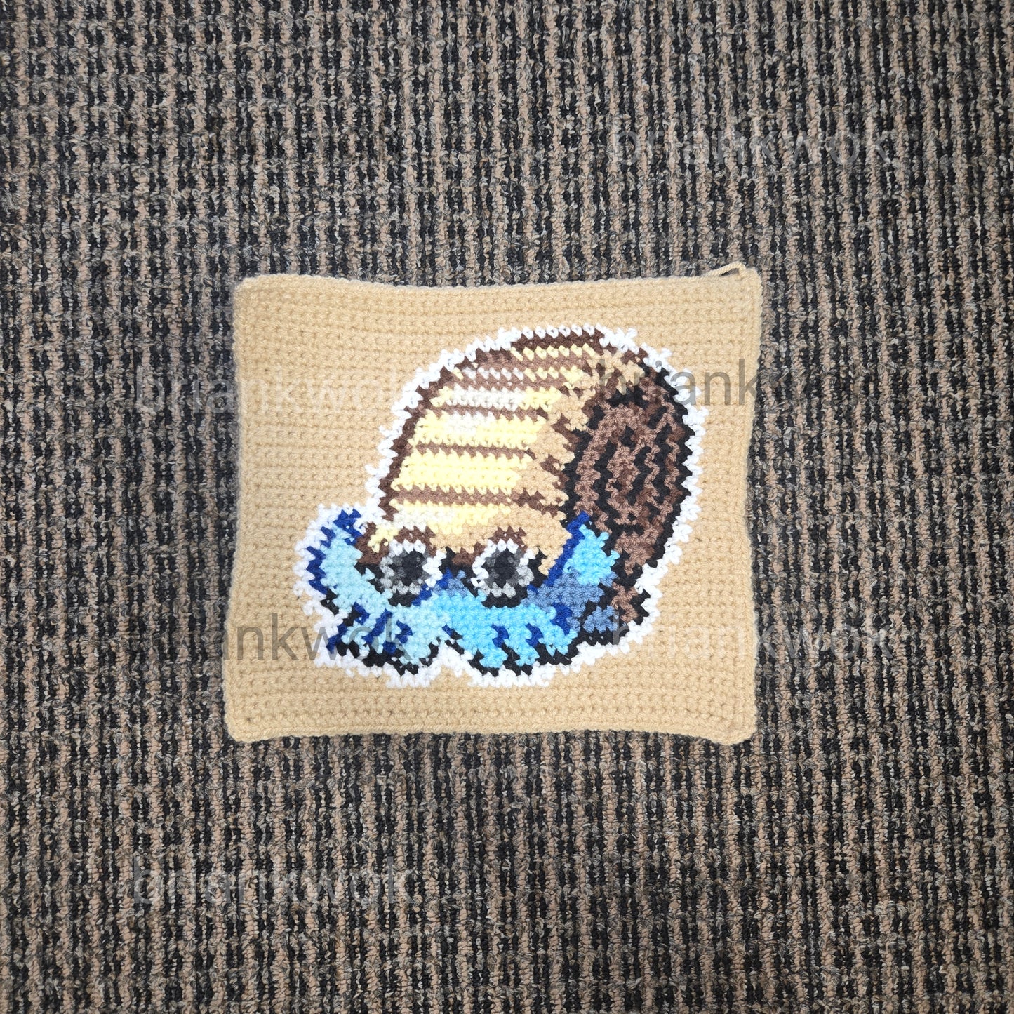 0138-0139 Omanyte & Omastar Pokemon Portrait Tapestry Crochet Pattern [Digital Pattern]