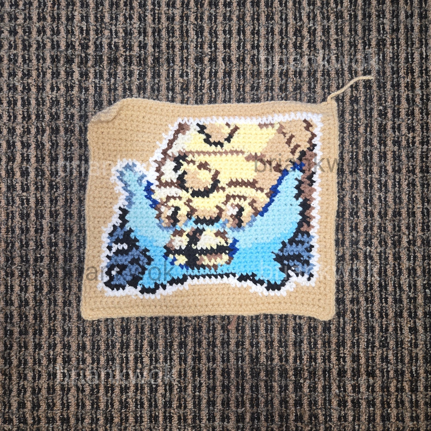 0138-0139 Omanyte & Omastar Pokemon Portrait Tapestry Crochet Pattern [Digital Pattern]