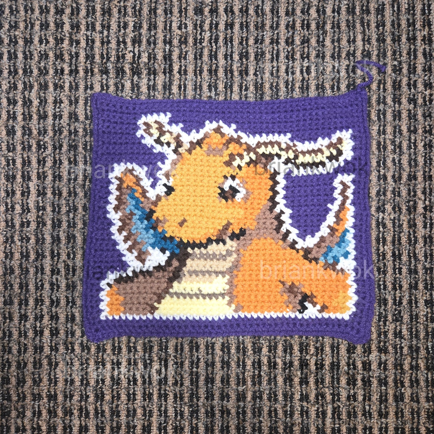 0147-0149 Dratini, Dragonair, Dragonite Pokemon Portrait Tapestry Crochet Pattern [Digital Pattern]