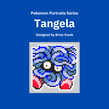 0114 Tangela Pokemon Portrait Tapestry Crochet Pattern [Digital Pattern]