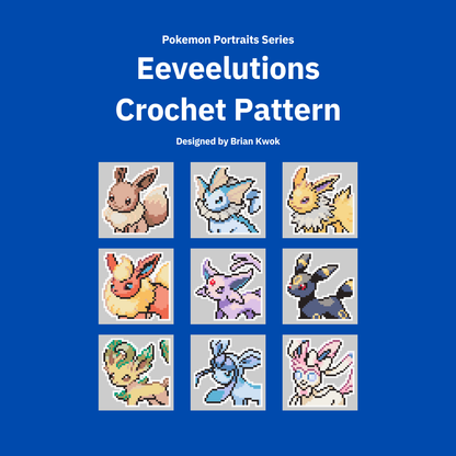 Eevelutions Pokemon Portrait Tapestry Crochet Pattern [Digital Pattern]