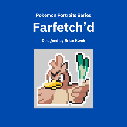 0083 Farfetch'd Pokemon Portrait Tapestry Crochet Pattern [Digital Pattern]