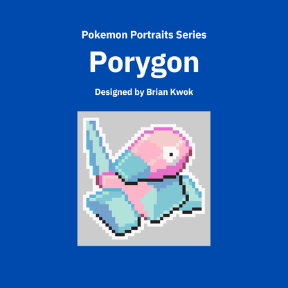 0137 Porygon Pokemon Portrait Tapestry Crochet Pattern [Digital Pattern]