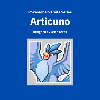 0144 Articuno Pokemon Portrait Tapestry Crochet Pattern [Digital Pattern]