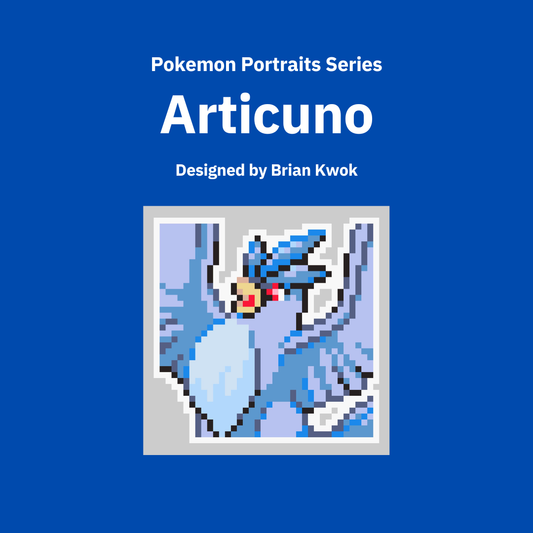 0144 Articuno Pokemon Portrait Tapestry Crochet Pattern [Digital Pattern]