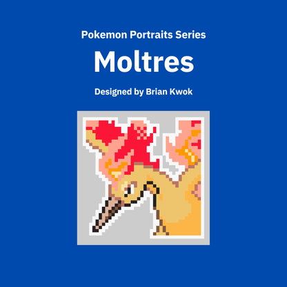 0146 Moltres Pokemon Portrait Tapestry Crochet Pattern [Digital Pattern]