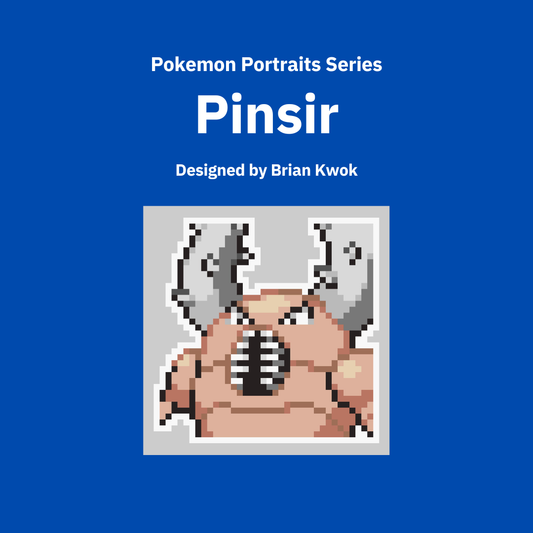 0127 Pinsir Pokemon Portrait Tapestry Crochet Pattern [Digital Pattern]