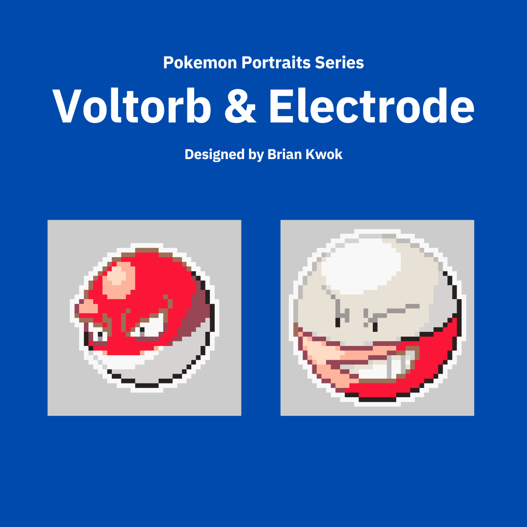 0100-0101 Voltorb & Electrode Pokemon Portrait Tapestry Crochet Pattern [Digital Pattern]
