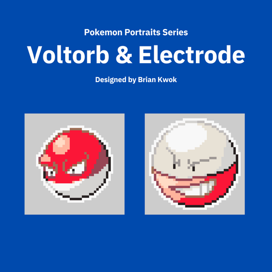 0100-0101 Voltorb & Electrode Pokemon Portrait Tapestry Crochet Pattern [Digital Pattern]