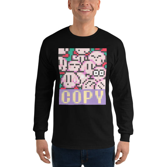 SNES Copy Kirby Unisex Long Sleeve Shirt