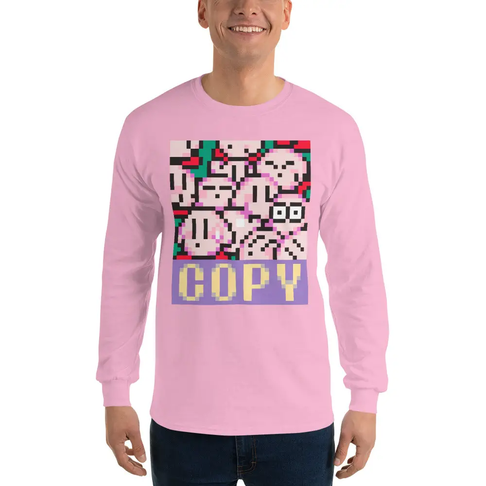 SNES Copy Kirby Unisex Long Sleeve Shirt