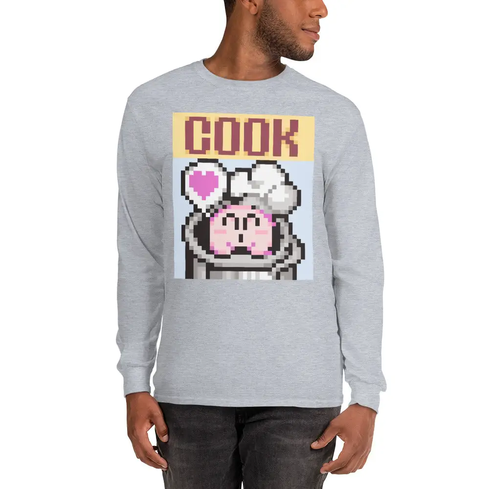 SNES Cook Kirby v1 Unisex Long Sleeve Shirt