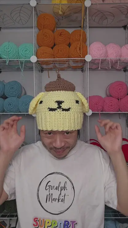 Pompompurin Crochet Beanie Hat [Handmade]