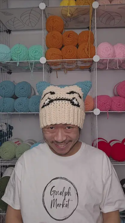 Snorlax Crochet Beanie (style 1) Hat [Handmade]