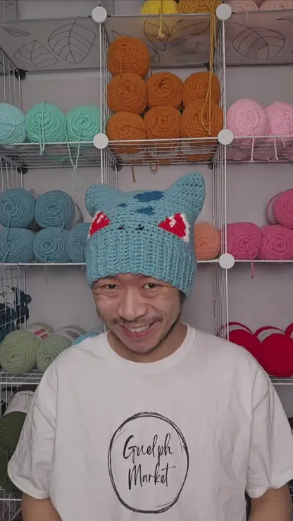 Bulbasaur Crochet Beanie Hat [Handmade]