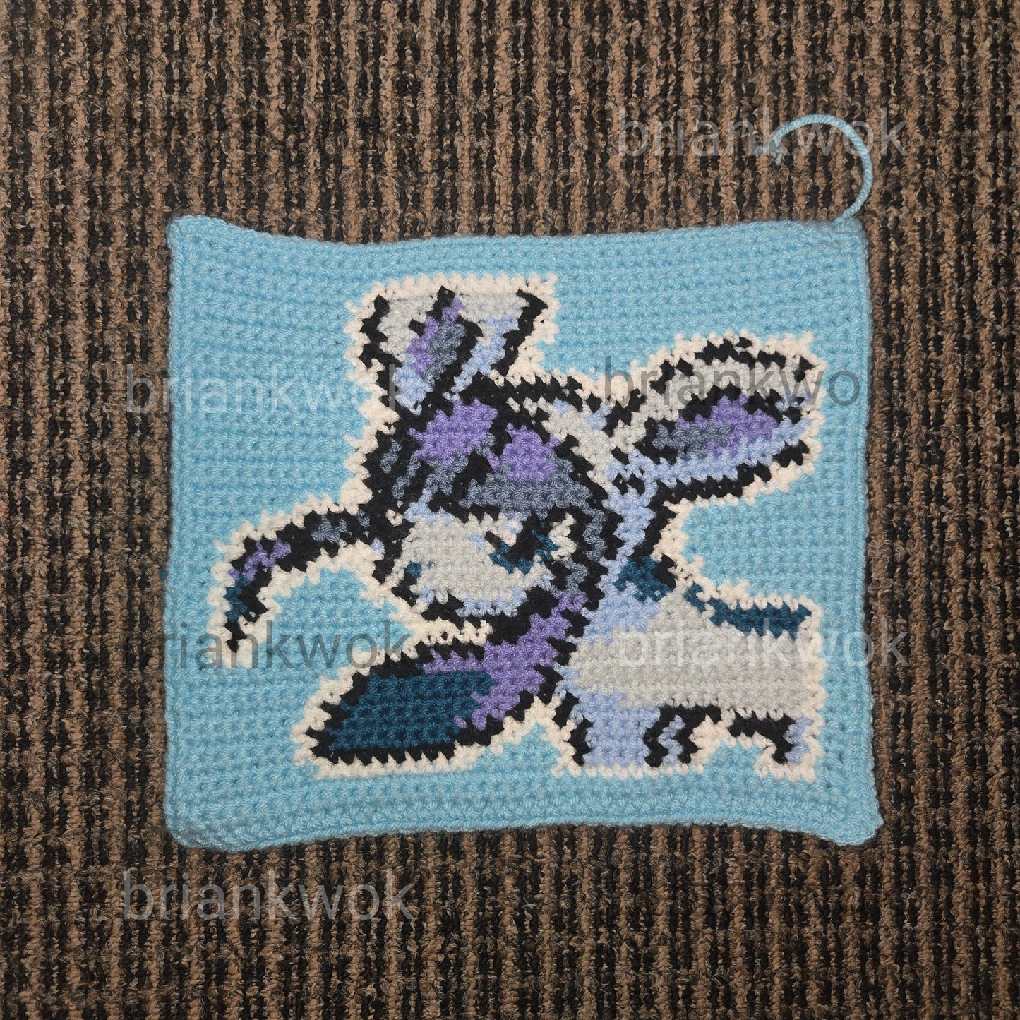 0470-0471 Leafeon & Glaceon Pokemon Portrait Tapestry Crochet Pattern [Digital Pattern]
