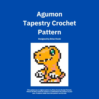 Agumon Tapestry Crochet Pattern [Digital Pattern]
