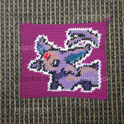 0196-0197 Espeon & Umbreon Pokemon Portrait Tapestry Crochet Pattern [Digital Pattern]