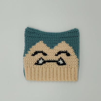 Snorlax Crochet Beanie (style 1) [Handmade]