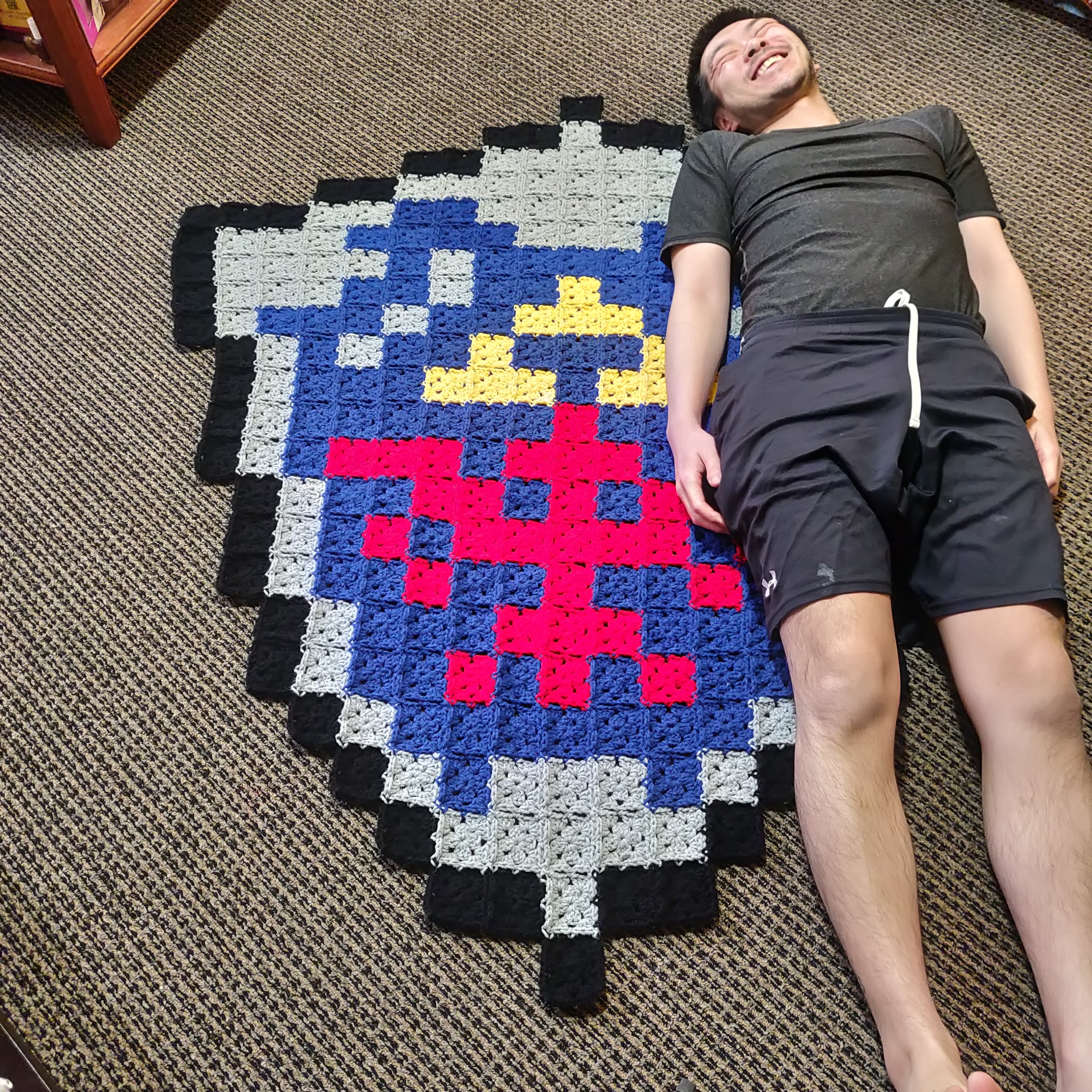 Pixel Hylian Shield Granny Square Crochet Pattern [Digital Pattern