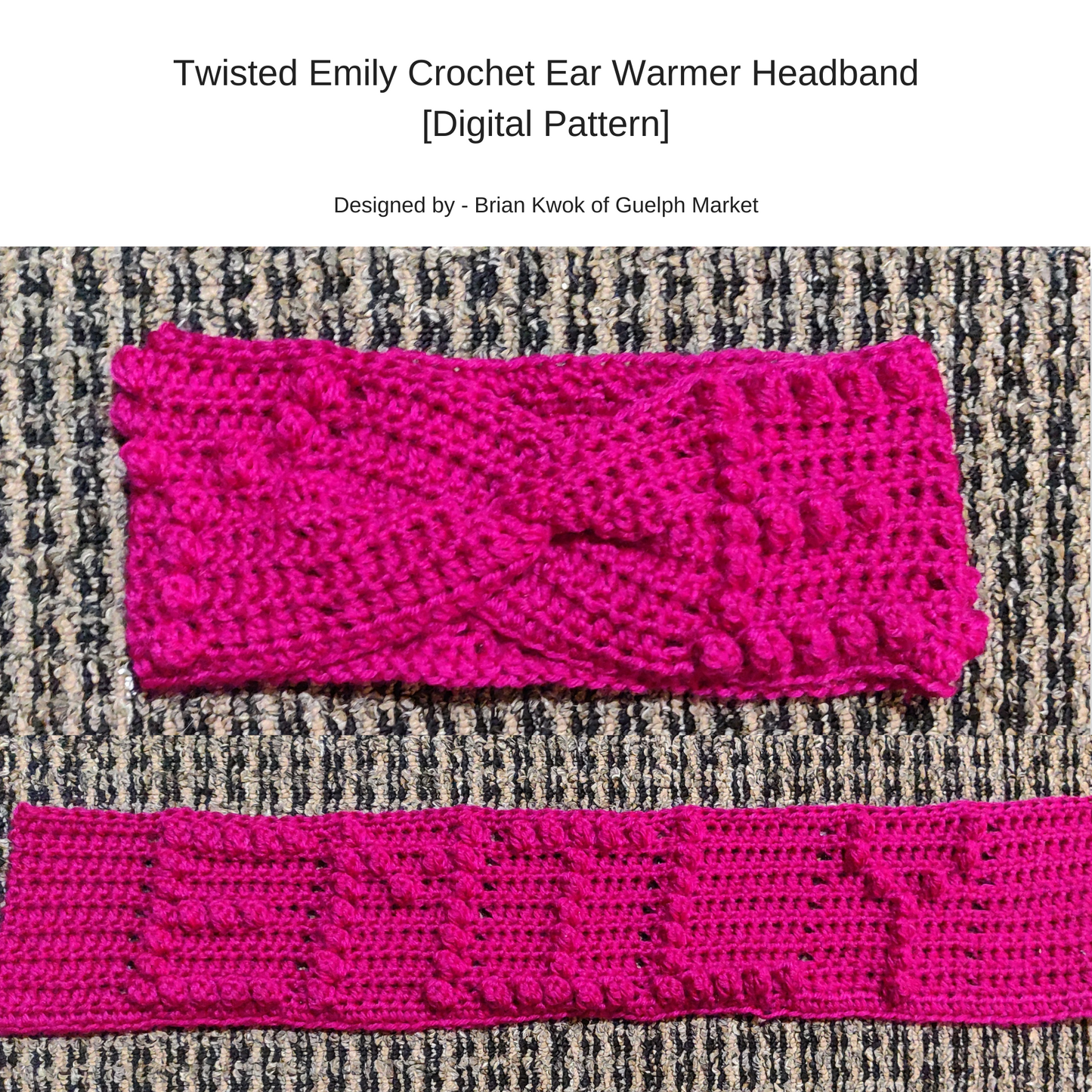 Twisted Emily Crochet Ear Warmer Headband [Digital Pattern]
